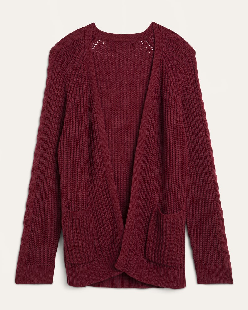 Front of plus size Aubrie Open-Front Sweater Cardigan by Meri Skye | Dia&Co | dia_product_style_image_id:173842